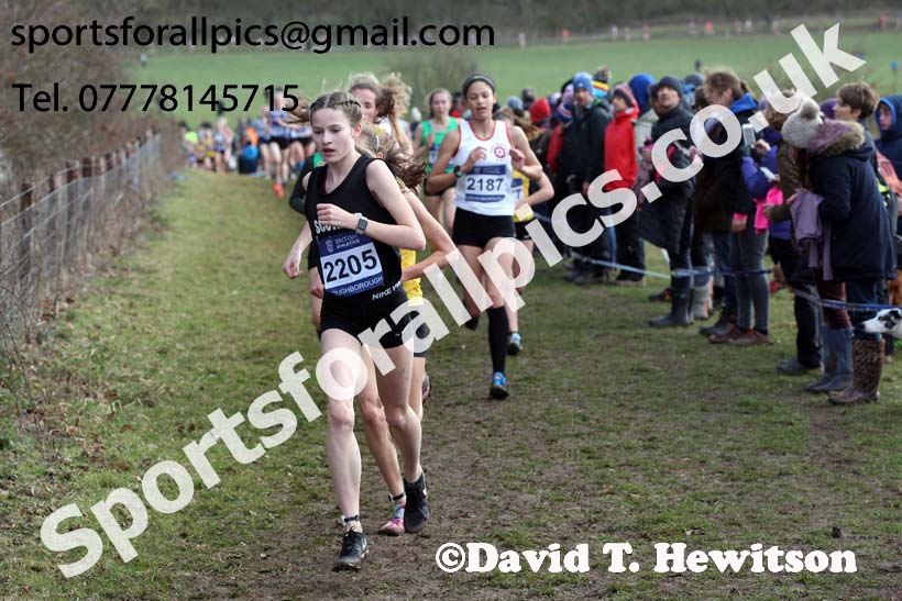 Womens under-17s 2019 British Athletics Inter Counties Cross Country, Prestwood Hall, Loughborough. Photo:  David T. Hewitson/Sports for All Pics